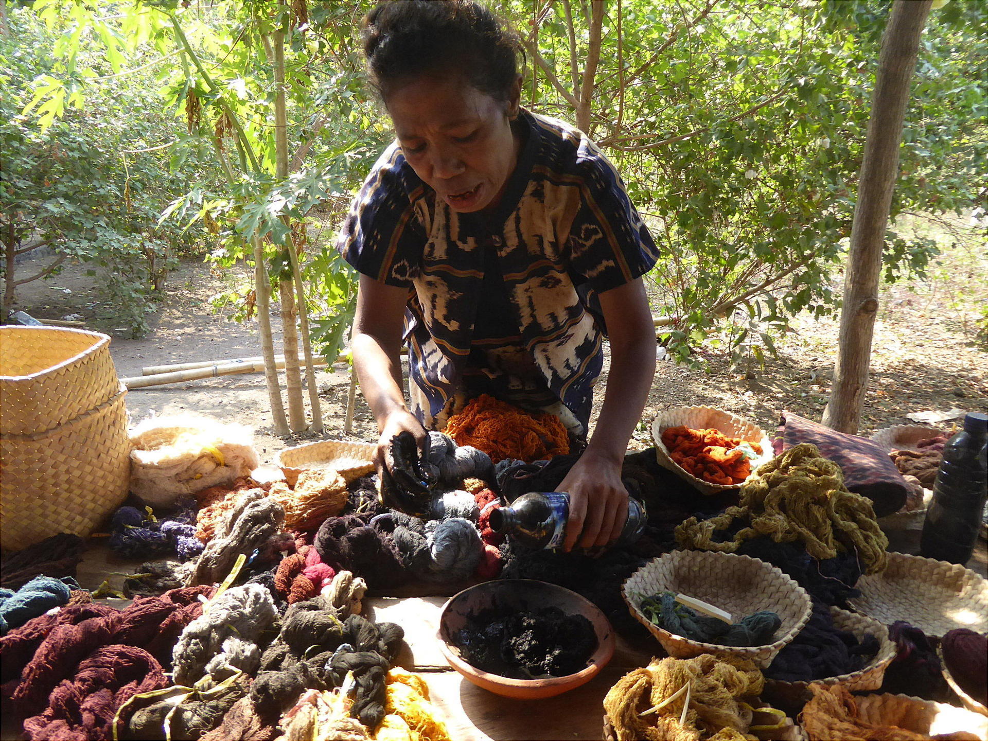 インドネシア・東ヌサトゥンガラ州アロール島の伝統イカット（7-